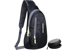 NMBCH Wasserdichte Polyester Sling Bag, Brusttasche Sling Rucksack Klein Schultertasche, Wabennetzkissen, Leicht Kleiner Sling Rucksäcke für Wanderungen, Herren Damen fur Sport Outdoor