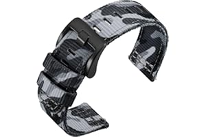 ANNEFIT Cinturino Orologio Nylon 18mm 19mm 20mm 22mm 24mm, Cinturini per Orologi Militari a Sgancio Rapido per Uomo Donna