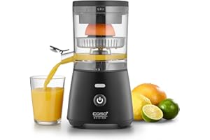 ‎CASO CASO CP 400 Lift - elektrische Zitruspresse, hohe Saftausbeute, BPA-Frei, Universal-Presskegel für alle Zitrusfrüchte, Zitronenpresse, Orangenpresse, Saftpresse, Juicer, spülmaschinengeeignet