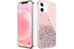 Monsully Glitter iPhone 12/12 Pro Case Sparkle, Sparkle Bling Bling Protective Case Pink TPU Bumper Silicone Case Shockproof Colourful Case Cover for iPhone 12/12 Pro
