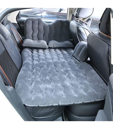 Materasso Gonfiabile Per Sedile Posteriore Auto - Per SUV E Camion, Grigio Chiaro, Con Pompa - Foto 8