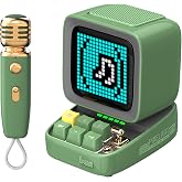 Divoom Ditoo-Mic Karaoke Mikrofonlu Uyarlanabilir Piksel Ekranlı Bluetooth Hoparl&ouml;r-Hediye Kutulu (Yeşil)