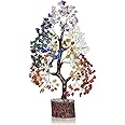 Seven Chakra Crystal Tree, Lucky Crystal Bonsai Tree Gemstone Chakra Tree Chakra Stone Bonsai Tree Gemstone Tree Spiritual Crystal Tree of Life Crystal Decoration for Desk - Money Tree - Home Gifts