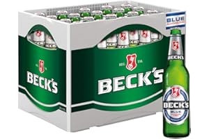 ‎BECK'S Beck's Blue Pils Alkoholfrei Flaschenbier, MEHRWEG (20 x 0.5 l) im Kasten, Alkoholfreies Pils Bier