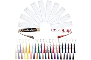 MUFEKUM Lesezeichen Epoxidharz Formen set, Lesezeichen Harz Form mit Quasten, Resin Silikonform Bookmark Kunstharz gießen set für DIY Personalisiert Lesezeichen Handwerk (50pcs)