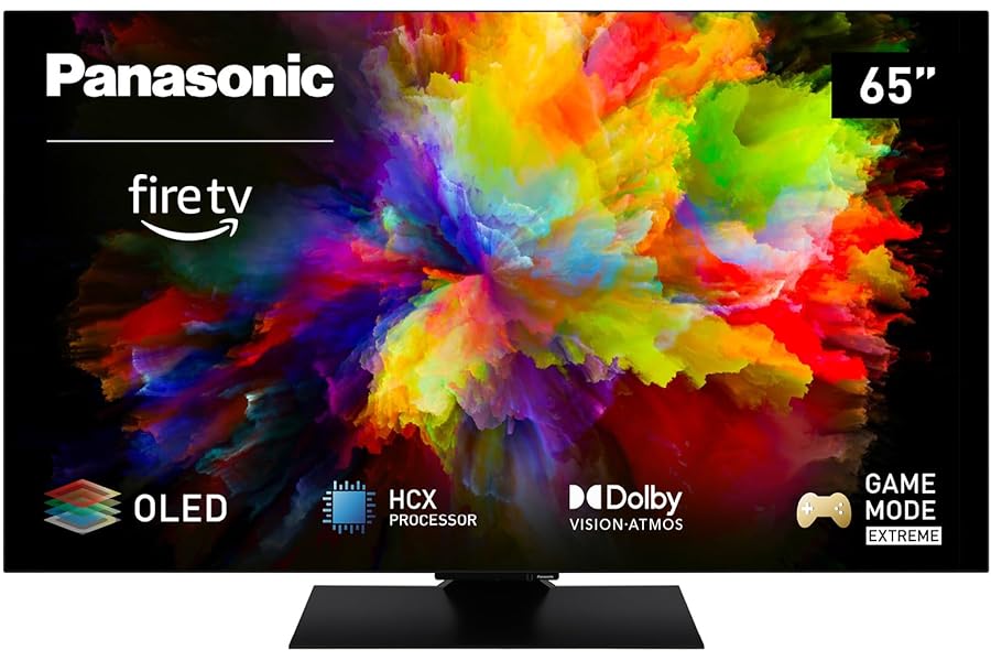 Panasonic TV-65Z80AEZ Z80 Series 65 Inch 4K Ultra HD OLED Smart TV, Fire TV, Dolby Vision and Atmos, Extreme Game Mode, Alexa Voice Control, Airplay, Black