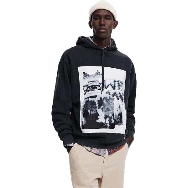 Men's Sweater Desigual Sweat_Dylan 4016 Verde Estanque Sudadera, S Para