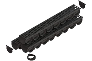 STANDARTPARK VODALAND Easy 3 Canal drenaje Garaje Kit 3 metros Fundicion Ductil + sellador