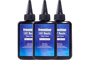 FRENSHION 300g Résine UV, formule améliorée résine UV à durcissement rapide à faible viscosité avec kit de résine transparente pour la fabrication de bijoux, la fonderie, le revêtement et le bricolage