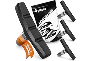 LOEVELOSI V-Brake Lot de 2 paires de plaquettes de frein de vélo 60 mm pour freins en V et arrière