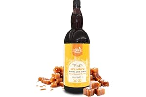 Blue Nile Foods Barista Salted Caramel Coffee Syrup, Zero Sugar, Keto Friendly, Calorie/Sugar Free Syrups for Drinks, Cooking, Hot/Iced Coffee Syrup, 1L