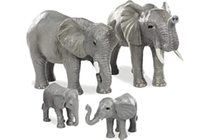 Terra by Battat – Elefante de Juguete – Estatuilla de Elefante – Familia de Elefantes – Animales de Safari – Animales de la Selva – African Elephant Family