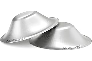 Silver Mamas Nursing Cups for Nursing Newborn, Silver Nipple Covers Breastfeeding, 925 Silver Nursing Shields, Healing Cups, Newborn Essentials Must Haves, Soothe Sore and Cracked Nipples (Regular)