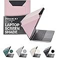 Philbert Danish Design 4-in-1 Laptop Sun Shade - Slim Hood Screen Shade, Privacy Screen, Heat Protection, & Contrast Enhancement - Universal, Foldable, & Lightweight - Fits 12"/13"/14" Laptops - Pink