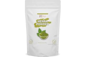 MGANNA 100% Natural Henna Powder 0.50 LBS 227 GMS | Pure Lawsonia Inermis For Hair Dye and Coloring | PPD free or Any Chemicals for Healthy Hair | fine powder