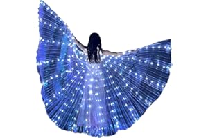 GATPHY Alas Mariposa Adulto LED Radio 140cm Alas Dange Luminoso Alta Brillo Gran Flexibilidad Alas Luminosas Bailarina Adecuado Danza Espectáculos Navidad