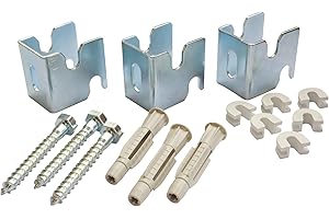 SOMATHERM FOR YOU, Kit de Fixations pour Radiateur Acier Lamellaire - 3 Fixations, 3 Vis (8x60 mm), 3 Chevilles (10x60 mm) - Installation Sécurisée et Durable, Facile à Installer
