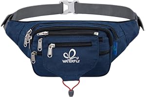 WATERFLY Bauchtasche Gürteltasche Damen und Herren Sport Hüfttasche für Laufen Fitness Joggen Wandern Dunkel Blau