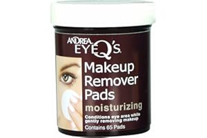Andrea Eye Q's Moisturizing Eye Makeup Remover Pads, 65-Count (Pack of 3)