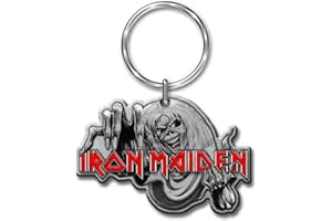 Iron Maiden Number Of The Beast Red Silver Keychain Keyring Fan Gift Official