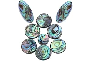 CERSALT Bouton de clé de saxophone, coquille d'ormeau SAX, lisse multicolore pour saxophones Soprano, alto et saxophones ténor