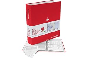 SUCK UK Raccoglitore per ricette My Family, raccoglitore ad anelli per ricette, utensili da cucina e gadget da cucina con copertina rigida per ricette personalizzate, crea la tua cartella raccoglitore