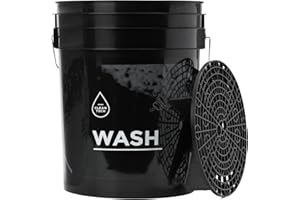 CLEANTECH CO Seau de Lavage de Voiture 20L avec Grille filtrante - Noir - séparation optimale de la saleté - idéal pour Le Lavage Manuel de la Voiture