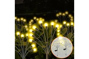 ‎DUFUSO Dufuso 2 Stück 10 LEDs Solarleuchten Garten Glühwürmchen Gartenlichter Led Magische Glühwürmchen Steckleuchte, Led Glühwürmchen Solar, Solarlampen für außen, Solarleuchten für den garten