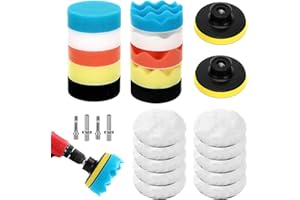 Zikenis 26 Stück Polieraufsatz Akkuschrauber,Auto Polierschwamm Set,80mm Polierschwämme Pads,Polieraufsatz Winkelschleifer,für Poliermaschinen Verwendet zum Polieren Schleifen Wachse