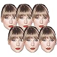 STAR CUTOUTS CMP003 Taylor Singer Swift Six Pack Cardboard Face Masks With Tabs and Elastic