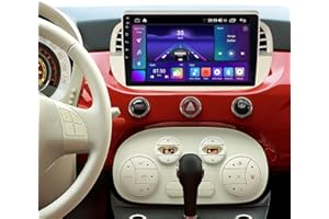 ACAVICA Autoradio per Fiat 500 2007-2015 Android 14 2+64GB - Schermo 9" 1280x800 con Wireless CarPlay Android Auto - GPS Navigatore, Bluetooth 5.0, WiFi, DSP, Touchscreen