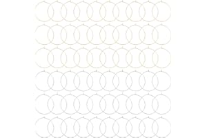 DICOSMETIC 80pcs 35mm 2 Colores Acero Inoxidable Quirúrgico Copa Vino Anillos de Dijes Aro Cuentas Hallazgo de Pendientes Hipoalergénico Forma Redonda Pendientes para Bricolaje Joyería Fabricación