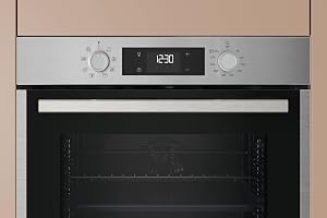 Ariston Built-In Electric Oven 71 L, Multifunction Oven, PizzaPro 310°C Fast Pizza Baking, A Energy Class, Halogen Light, 60 cm Built-In Oven, Stainless Steel Inox - AO455HX