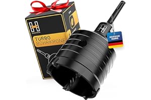 HARDTWERK Turbo Bohrkrone 68mm SDS Plus [XXL-Zähne] - Dosenbohrer hammerschlagfest für Steckdosen in Mauerwerk Stein Beton Trockenbau - Steckdosenbohrer Kronenbohrer