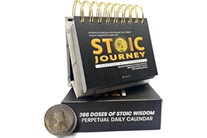 MESMOS 366 Daily Stoic Calendar, Inspirational Gifts for Men, Daily Affirmations Office Desk Decor for Men, Motivational Self Care Desk Accessories and Office Gifts