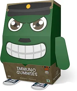 mambajamba Immunity Multivitamin Gummies, Herbal Supplements for Kids & Adults, with Elderberry, Blueberry, Vitamin C, Vitamin E & Zinc, Tangy Mango Flavor - 30 Vegetarian Gummy Bears, 1 Daily