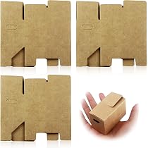 3 Mini Cartons De Déménagement 8x4.3x5 Cm - Pour Décoration, Maisons De Poupées, Scènes De Lutins - Artisanat DIY
