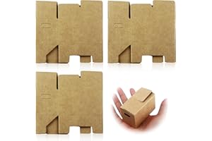 HUGFADS Set mit 3 Miniatur Umzugskartons für Basteln und Dekoration, 8x4,3x5cm, Ideal für Wichtelszenen und Puppenhäuser