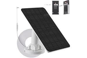 LIFEMOI 3W/5V Solar Panel with Built-in 4000mAh Battery, USB-C Port, IP65, 13.2ft Charging Cable, Perfect Compatibility with Ring Battery Doorbell (2024 Release), no Need to Remove Stand (USB-C)