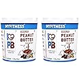 MYFITNESS Chocolate Peanut Butter Crunchy 1250 grams | 26 grams Protein | Unsweetened Belgian Dark Chocolate | Vegan | Cholesterol Free, Gluten Free | No Hydrogenated Oil | Zero Trans-Fat (Pack of 2)