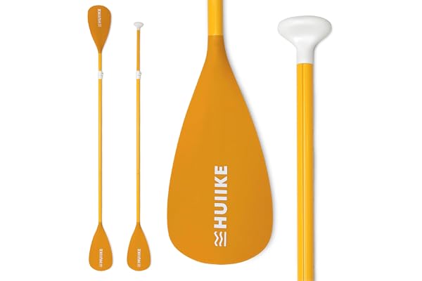 HUIIKE Pagaie Paddle 2 en 1 en Aluminium Pagaies de Stand Up Paddle Détachable 4-Pièces, Sup Accessoire Rame Réglable | Double Rame pour Planche Gonflable Facile à Transporter, Accessoires Planche