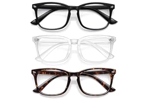 WOWSUN Blaulichtfilter Brille Unisex Nerd Nicht verschreibungspflichtige klare Linse Computer Blaulicht blockierende Brille