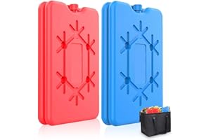 TaimeiMao Bloc Glace pour Sac Isotherme,Pains de Glace Plats,Blocs Réfrigérants pour Le Déjeuner,Grand Pain de Glace,pour Déjeuner,Camping, sans BPA,pour Glacière Sac Isotherme.