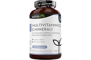 Nutravita Multivitaminico e Minerali - 365 Compresse Vegane (Fornitura di 1 anno) con 26 Vitamine e Minerali Essenziali - Compresse Multivitaminiche per Uomini e Donne - Prodotto nel Regno Unito