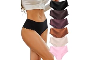 Sth Big Bragas sin Costuras Mujer Cintura Alta Braguitas Ropa Interior Invisibles Underwear Women Cómodas y Suaves Pack Bragas Mujer Paquete De 6