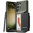 VRS Design Damda Glide Pro for Samsung Galaxy S23 ULTRA case cover wallet (2023) [Semi Automatic] slider Credit card holder Slot [3-4 cards] - Green Groove