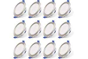 ‎CLOKSH cloksh LED Einbaustrahler 230V Dimmbar Ultra Flach 6W IP44 Bad Einbauleuchten, Warmweiß 3000K Neutralweiß 4000K Kaltweiß 6500K Einstellbar Deckenstrahler für Badezimmer Küche Wohnzimmer, 12er Set