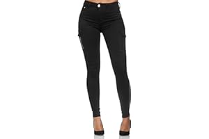 Elara Pantalones Cargo Mujer Slim Fit Denim Chunkyrayan