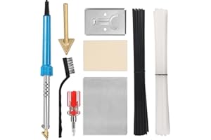Foreverup Poste à souder en plastique, 80 W, kit de réparation de pare-chocs avec barres, treillis de renfort et brosse métallique pour soudage plastique, bricolage automobile, bricolage, réparation