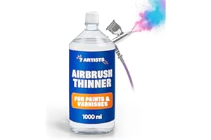 7 Artists Airbrush Thinner 1000 ml Airbrush Medium Thinner for Acrylics | Air Brush Paint Thinners